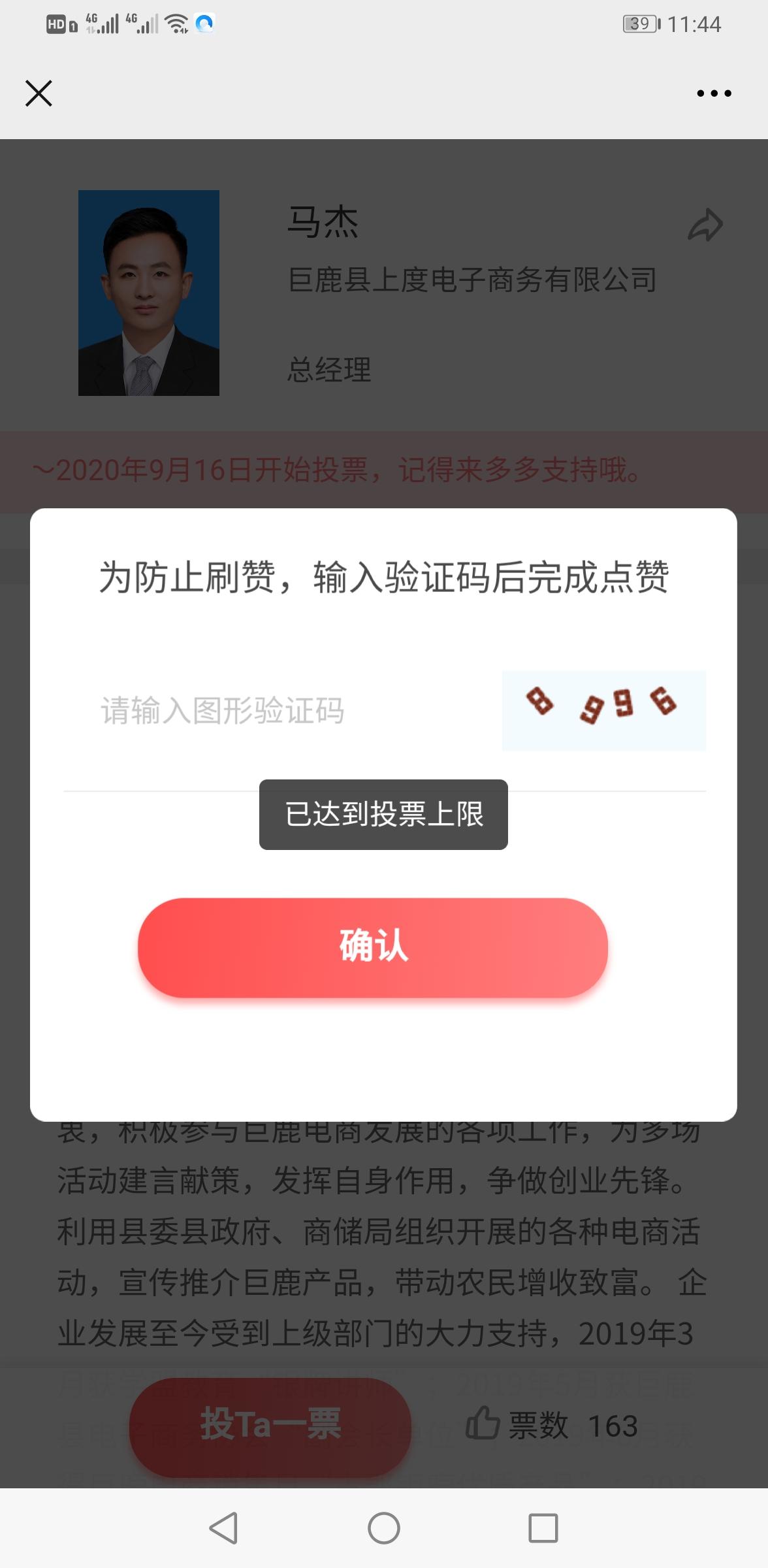 投票 打开直接投票任务 验收样图1