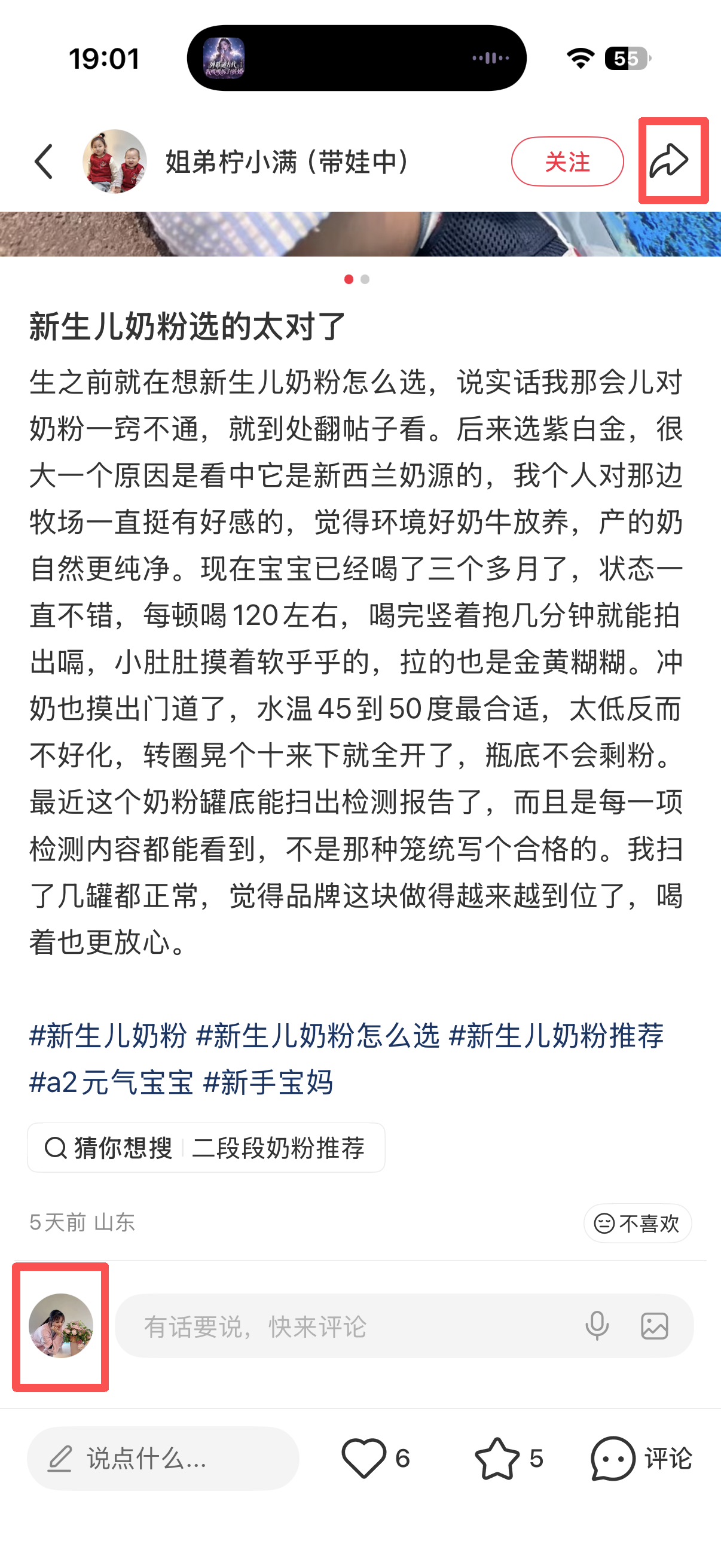 小红书 转发 评论 点赞 a2金-新生儿奶粉03 步骤图4